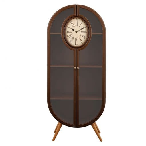 ویترین و کتابخانه چوبی مدل WOODHILL کد HGDC-82 رنگ WHITE و BROWN — تصویر ۵