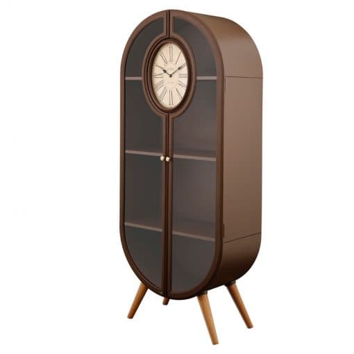 ویترین و کتابخانه چوبی مدل WOODHILL کد HGDC-82 رنگ WHITE و BROWN — تصویر ۲