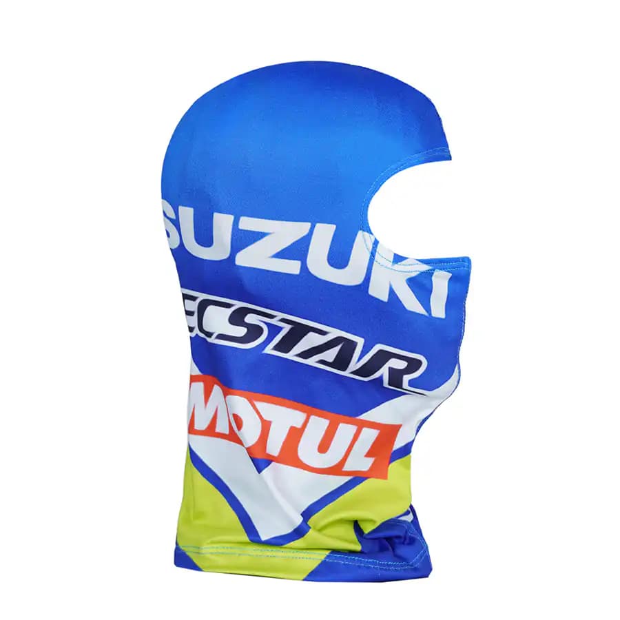 فیس زیر کلاهی چاپی موتورسواری | تنفس‌پذیر، فری‌سایز و اسپرت – suzuki رنگ آبی