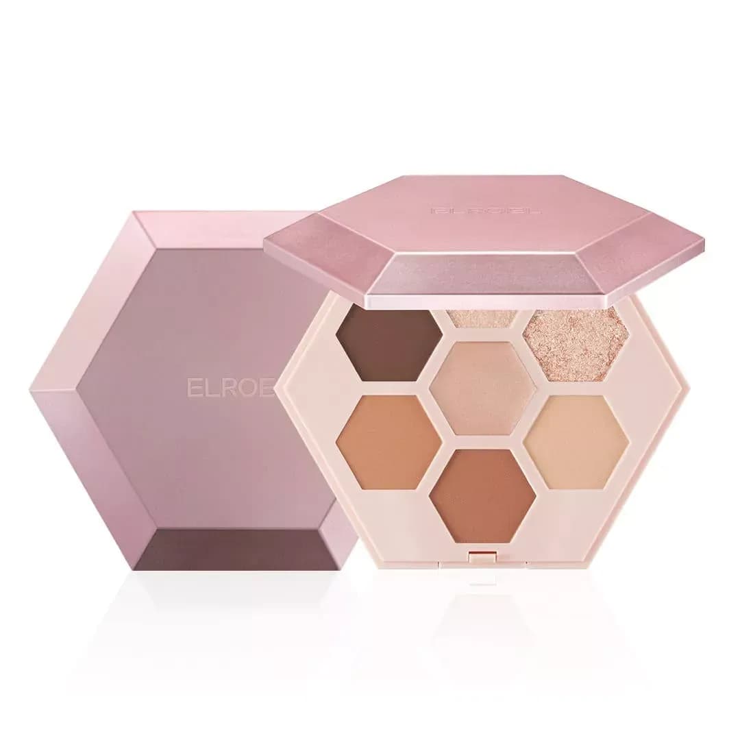 پالت سایه 7 رنگ الروئل Elroel رنگ Brown Mauve شماره 01