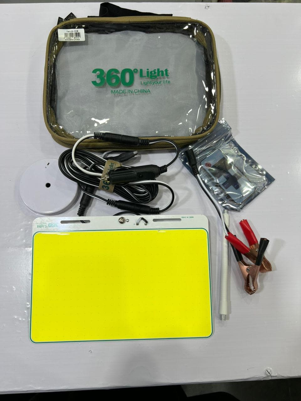چراغ کمپینگ 360 لایت مدل 1000 واتی TM-03 COB RF با استند آهنربایی