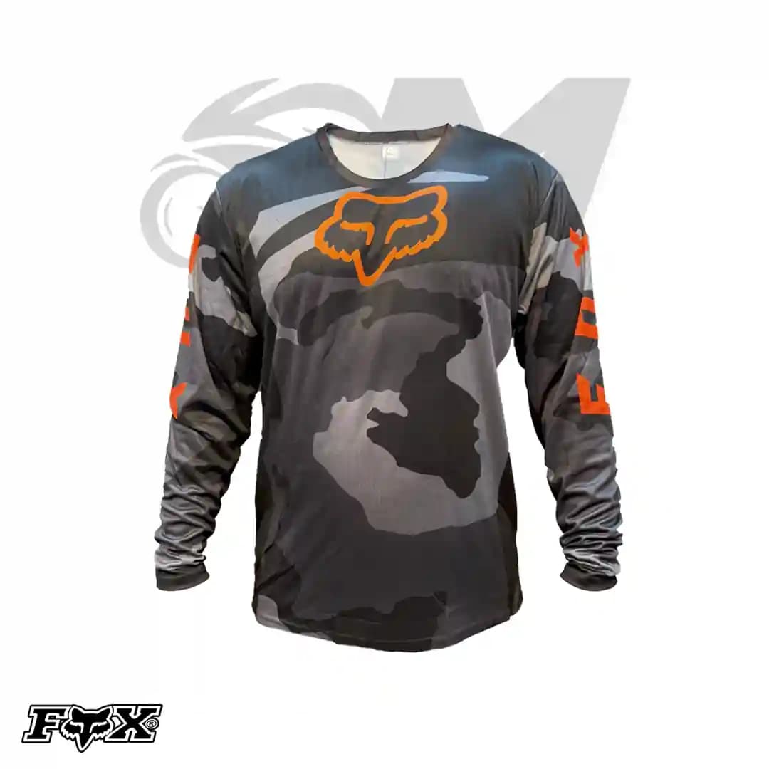 آستین‌بلند تک کراسی – مدل Fox gray Orange