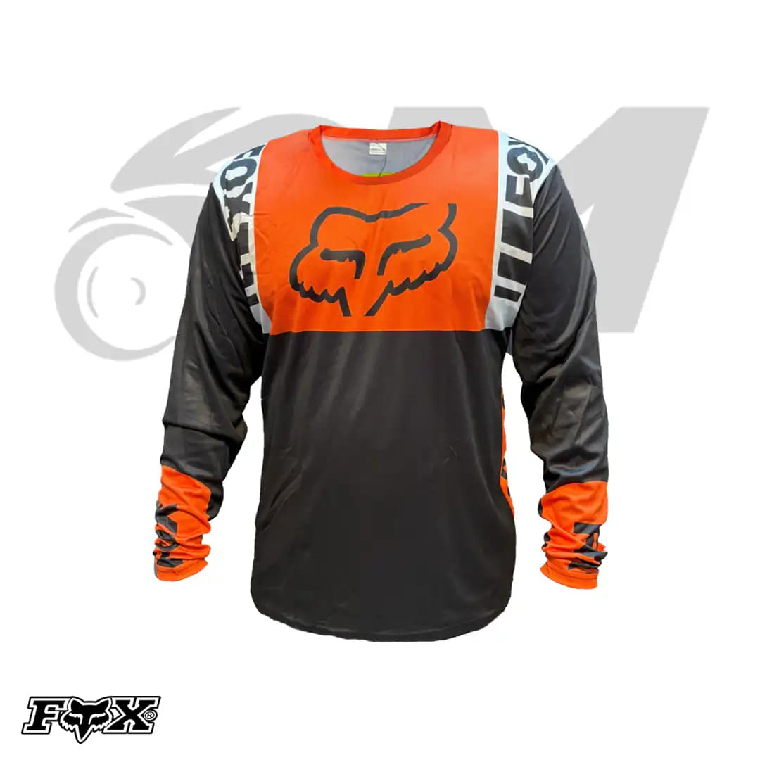 آستین‌بلند تک کراسی – مدل Fox Black Orange