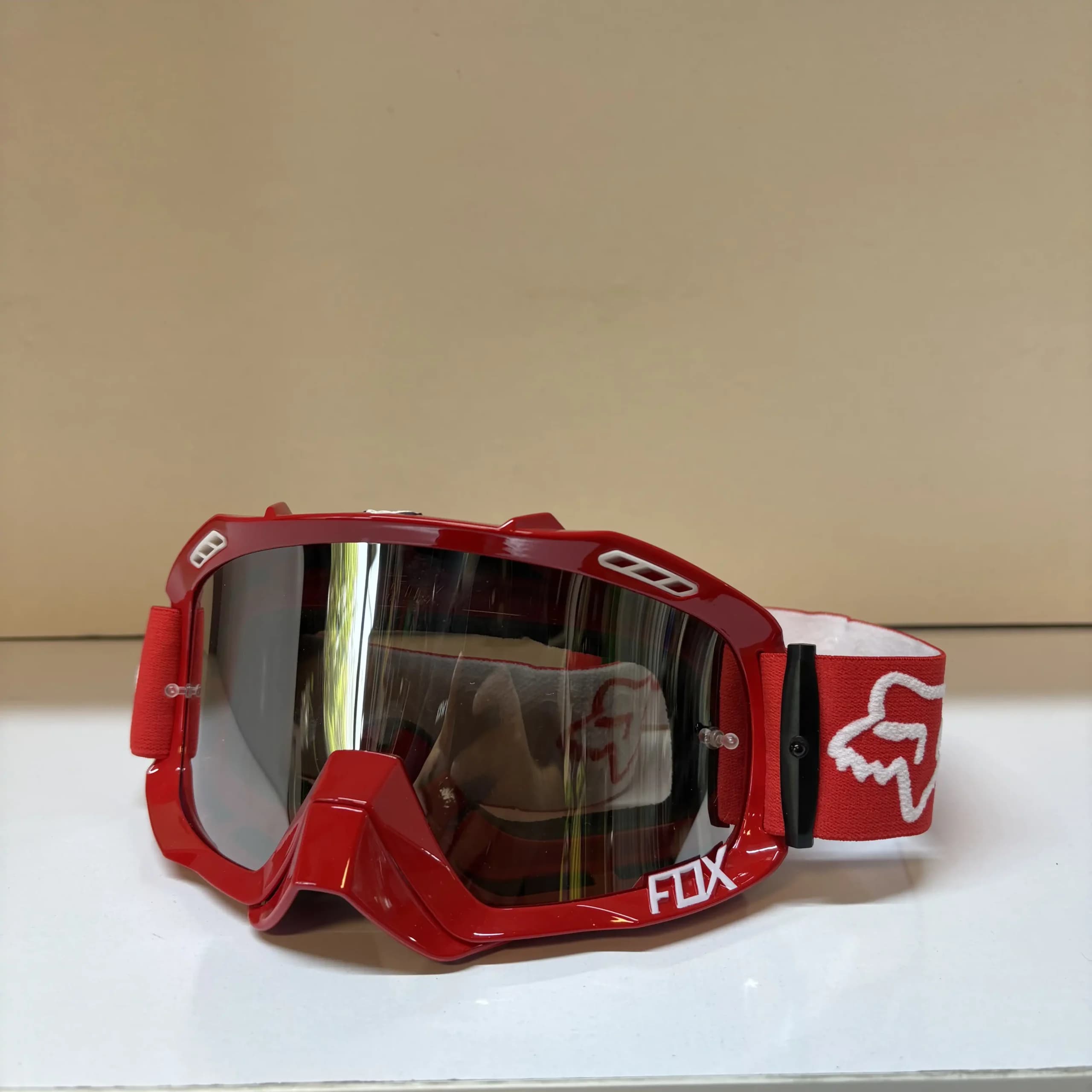 عینک کراسی FOX اصل – محافظ چشم موتورسواران حرفه‌ای قرمز — تصویر ۲