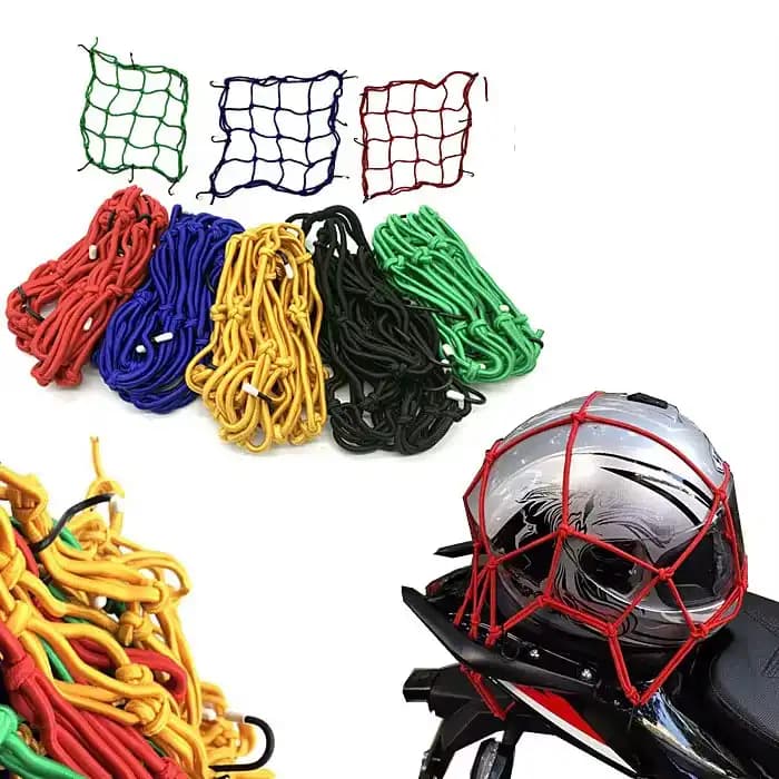 🏍️ کش توری نگهدارنده وسایل موتور سیکلت