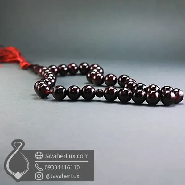 تسبیح یاقوت گارنت 33 دانه _ کد : 500076