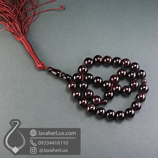 تسبیح یاقوت گارنت 33 دانه _ کد : 500076 — تصویر ۳
