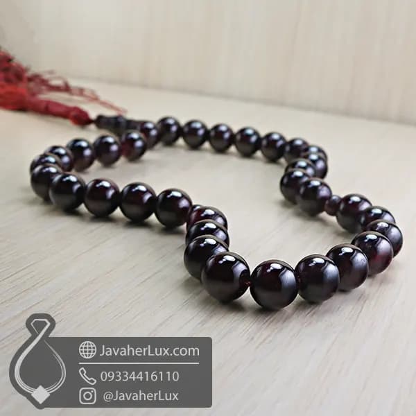 تسبیح یاقوت گارنت 33 دانه _ کد : 500076 — تصویر ۴