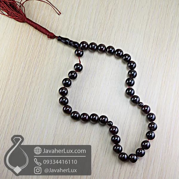 تسبیح یاقوت گارنت 33 دانه _ کد : 500076 — تصویر ۲