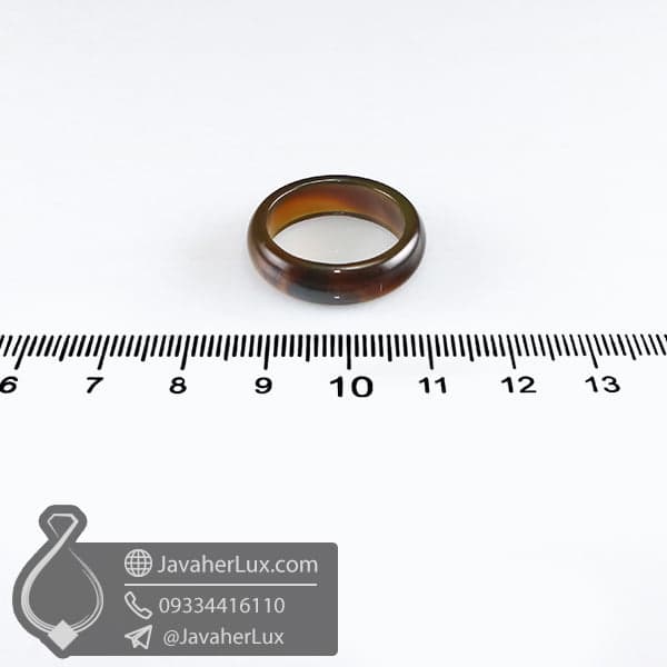حلقه عقیق سلیمانی مدل اگنور _ کد : 400646 — تصویر ۳