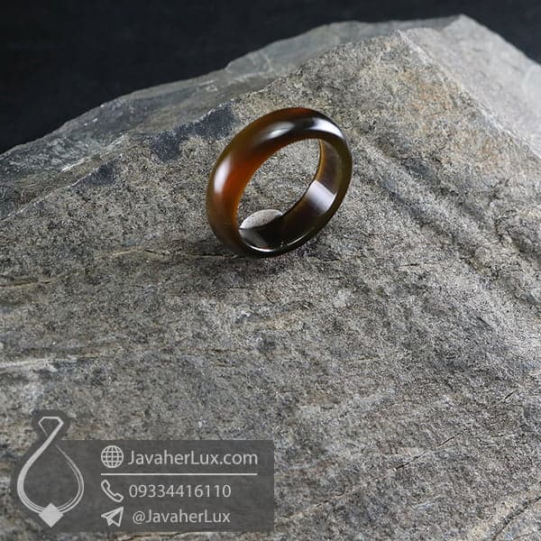 حلقه عقیق سلیمانی مدل اگنور _ کد : 400646
