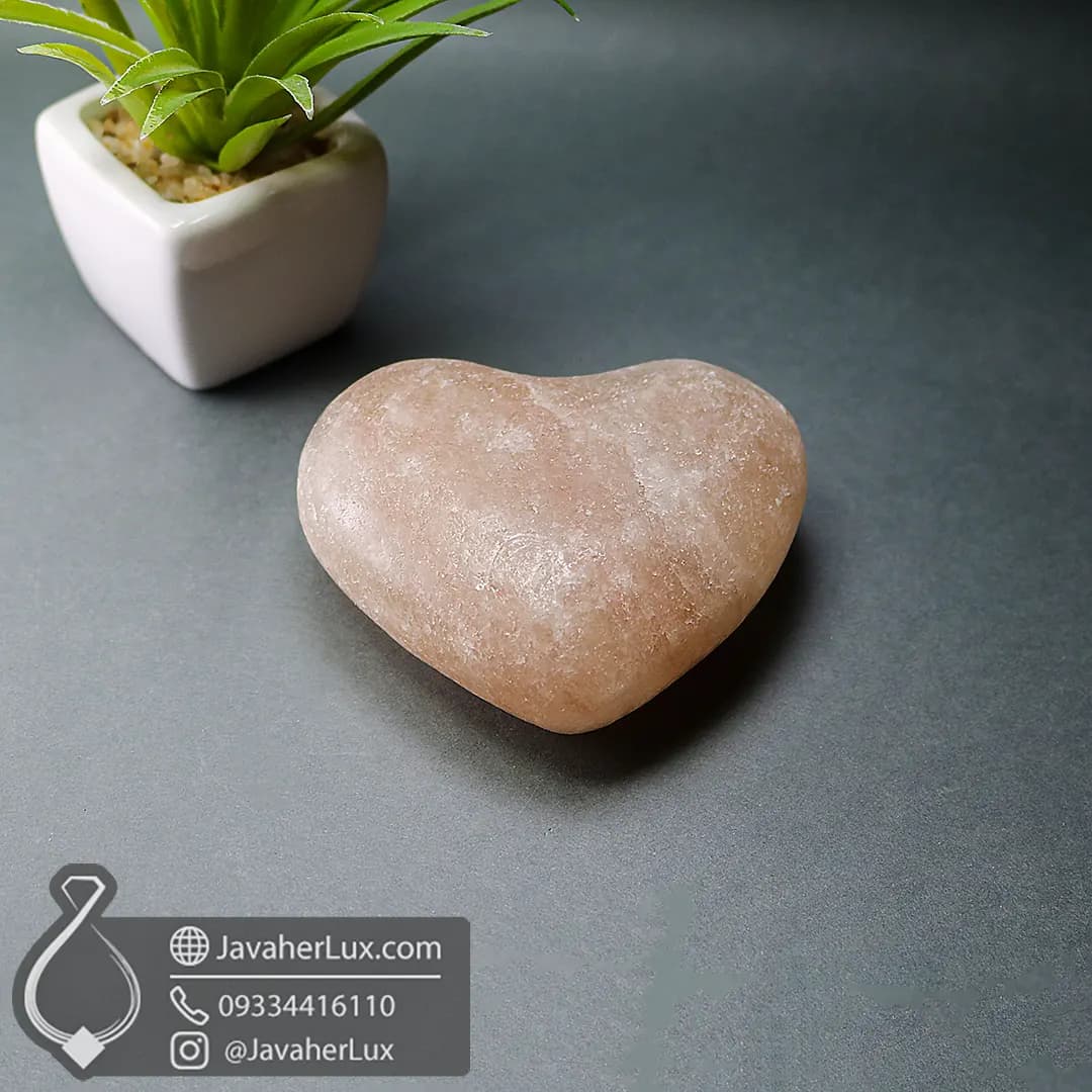 صابون ماساژ سنگ نمک هالیت تراش قلب _ کد : 400624 — تصویر ۲
