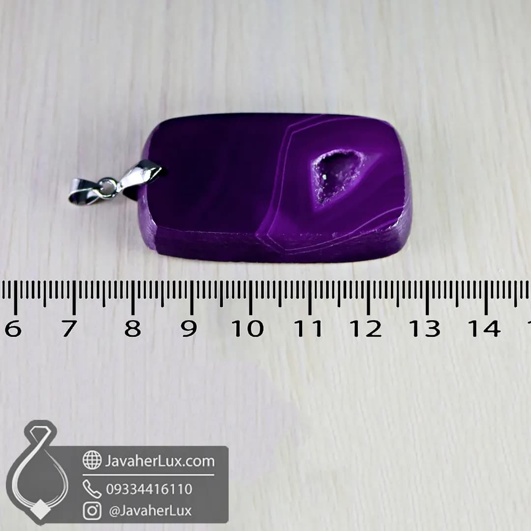 گردنبند ژئود عقیق مدل ژرانی _ کد : 400614 — تصویر ۵