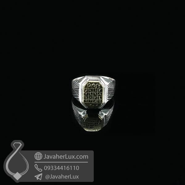 انگشتر نقره طلسم خاتم سلیمان _ کد 100607 — تصویر ۲