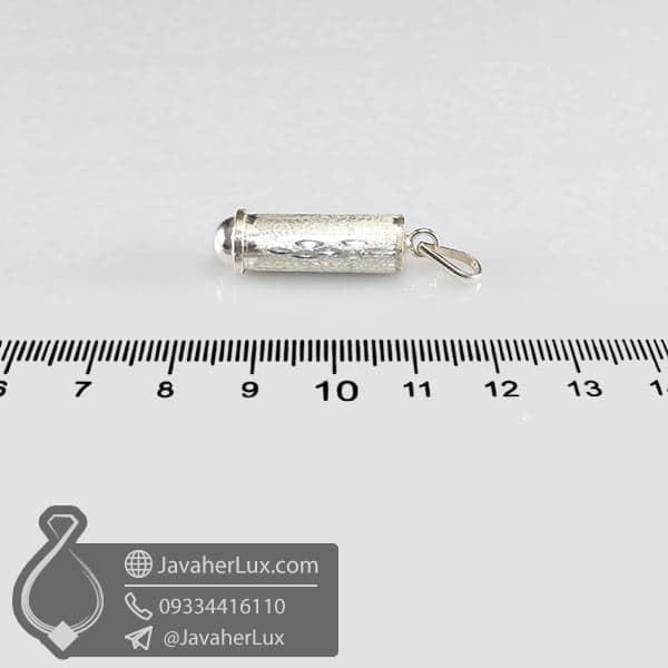 گردنبند جای حرز نقره استوانه ای _ کد : 100682 — تصویر ۴