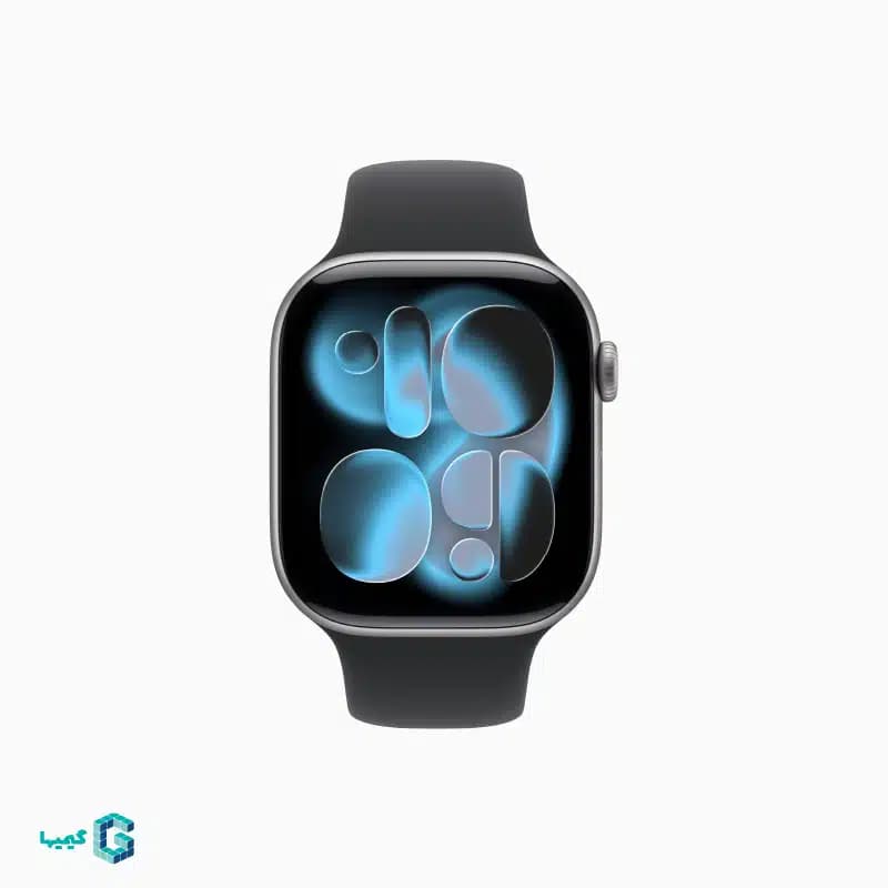 ساعت هوشمند اپل واچ مدل Series 11 Aluminum Case خاکستری با بند اسپرت سیلیکون مشکی SpaceGray — تصویر ۳