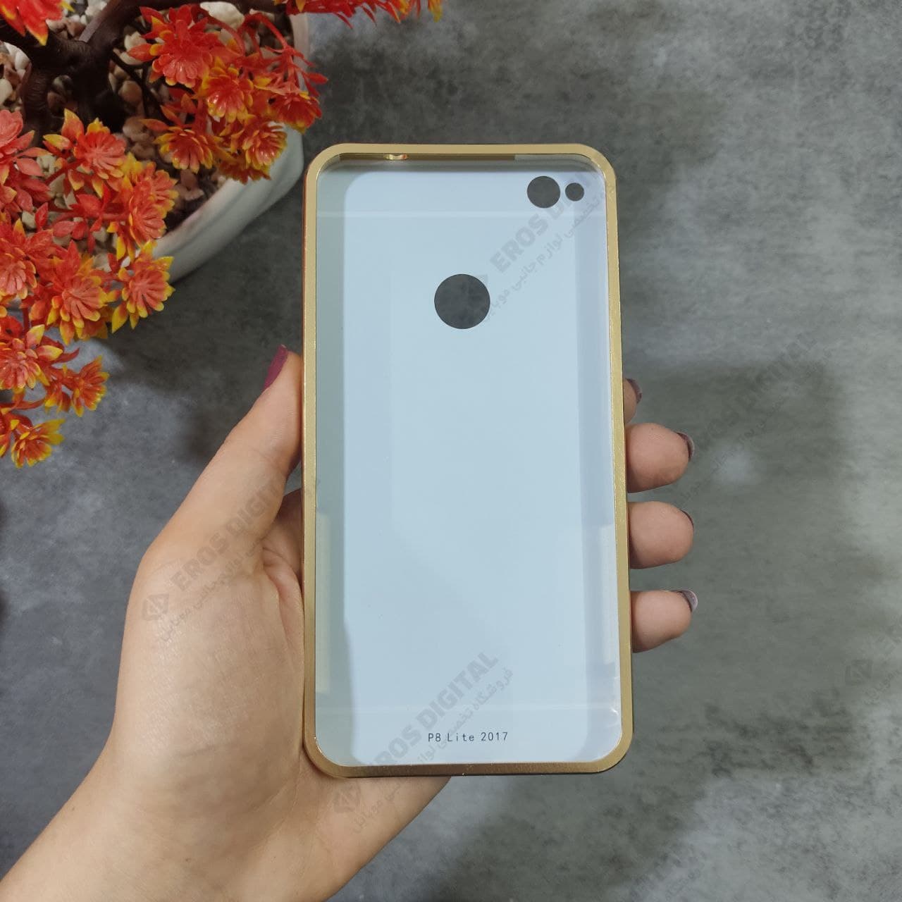 قاب گوشی Huawei P8 lite 2017 مدل آینه ای نگین دار — تصویر ۳