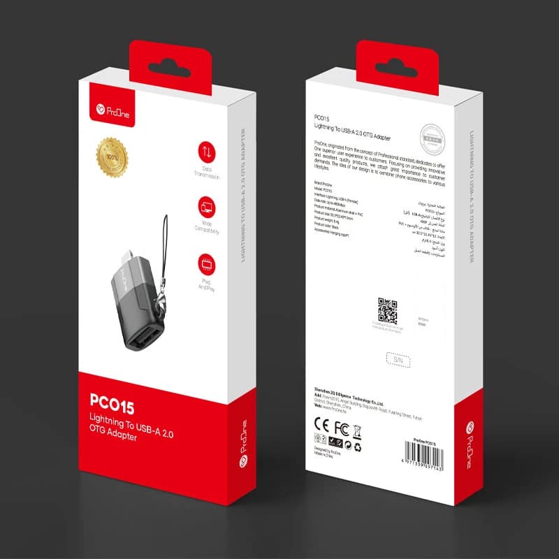 مبدل OTG لایتنینگ به USB-A پرووان مدل PCO15