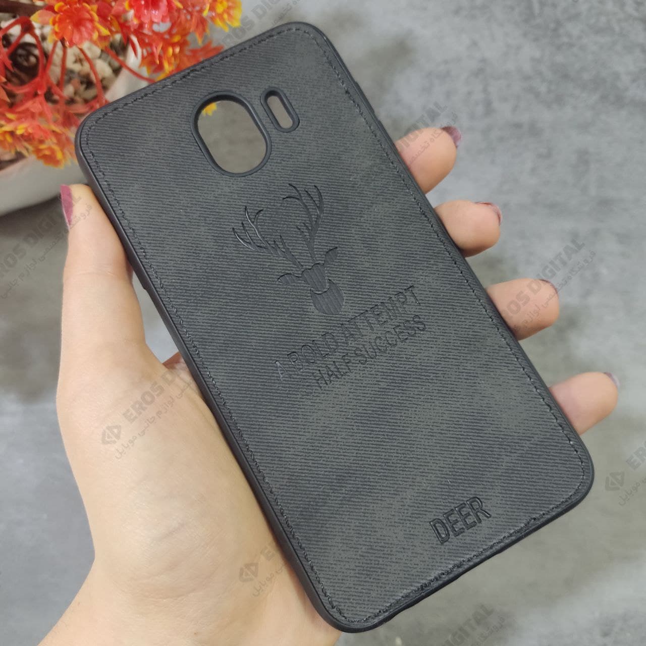 قاب گوشی Samsung Galaxy J4 پشت چرم طرح گوزن