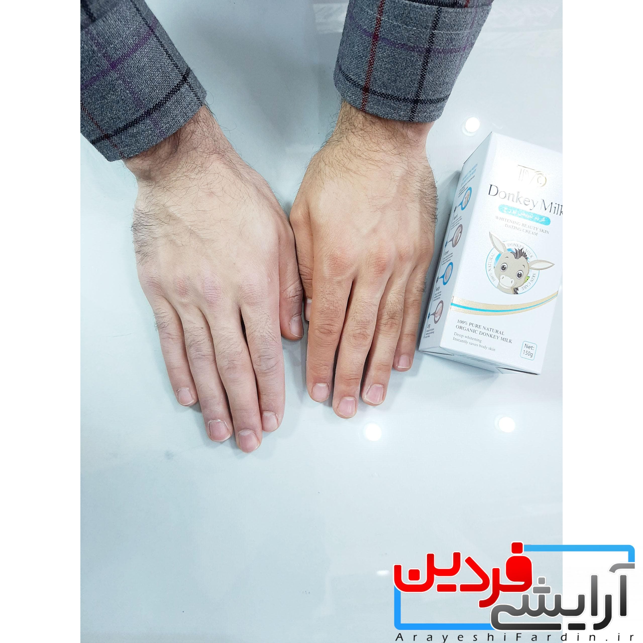 کرم سفید کننده شیر الاغ حجم 150 میلی لیتر برند TVO — تصویر ۴