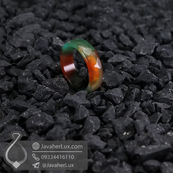 حلقه سنگ عقیق سلیمانی _ کد : 400589