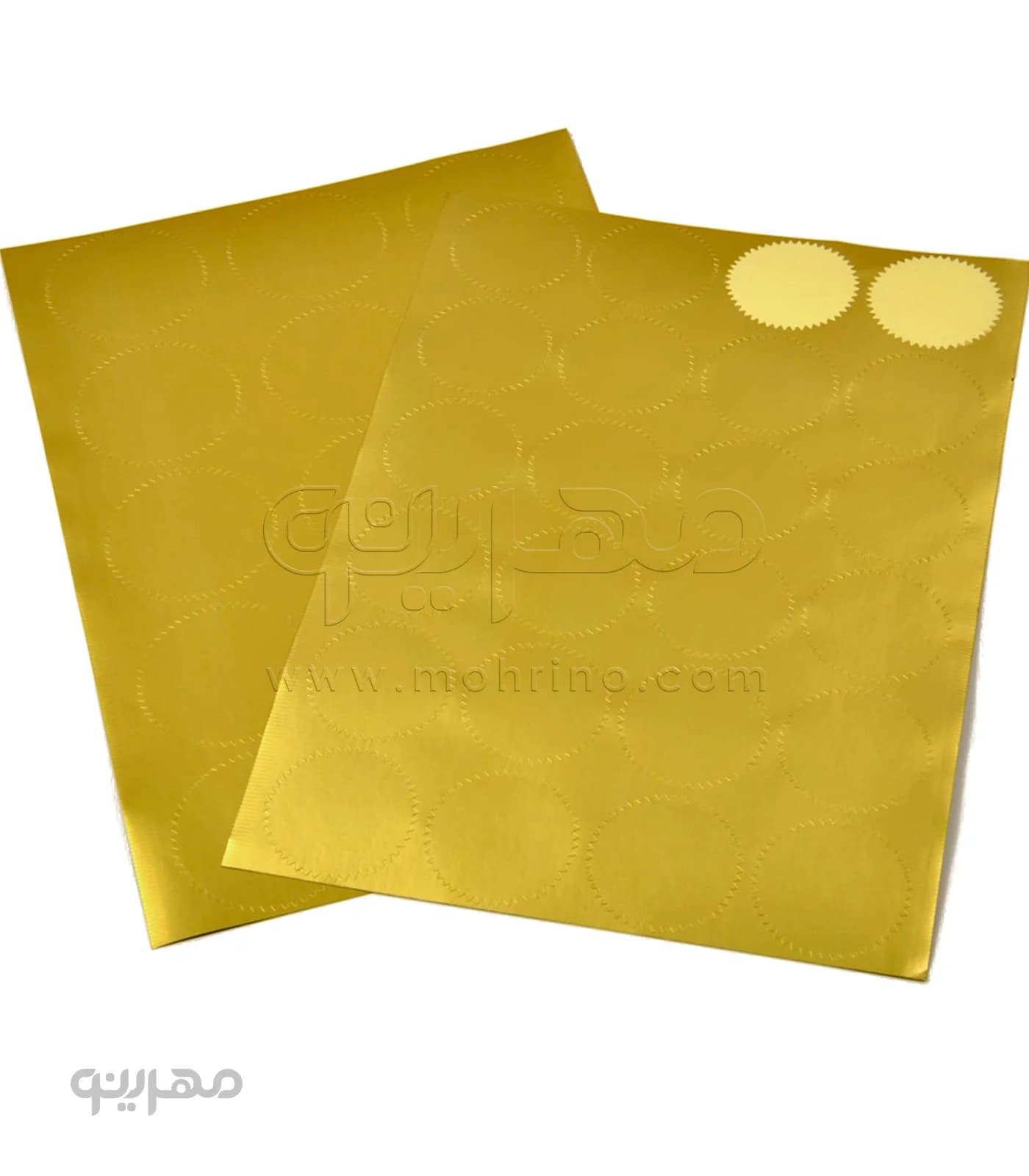برچسب طلایی مهر برجسته سایز 40 میلی متر ورق 24 عددی شاینی Shiny CS-1-41 — تصویر ۲