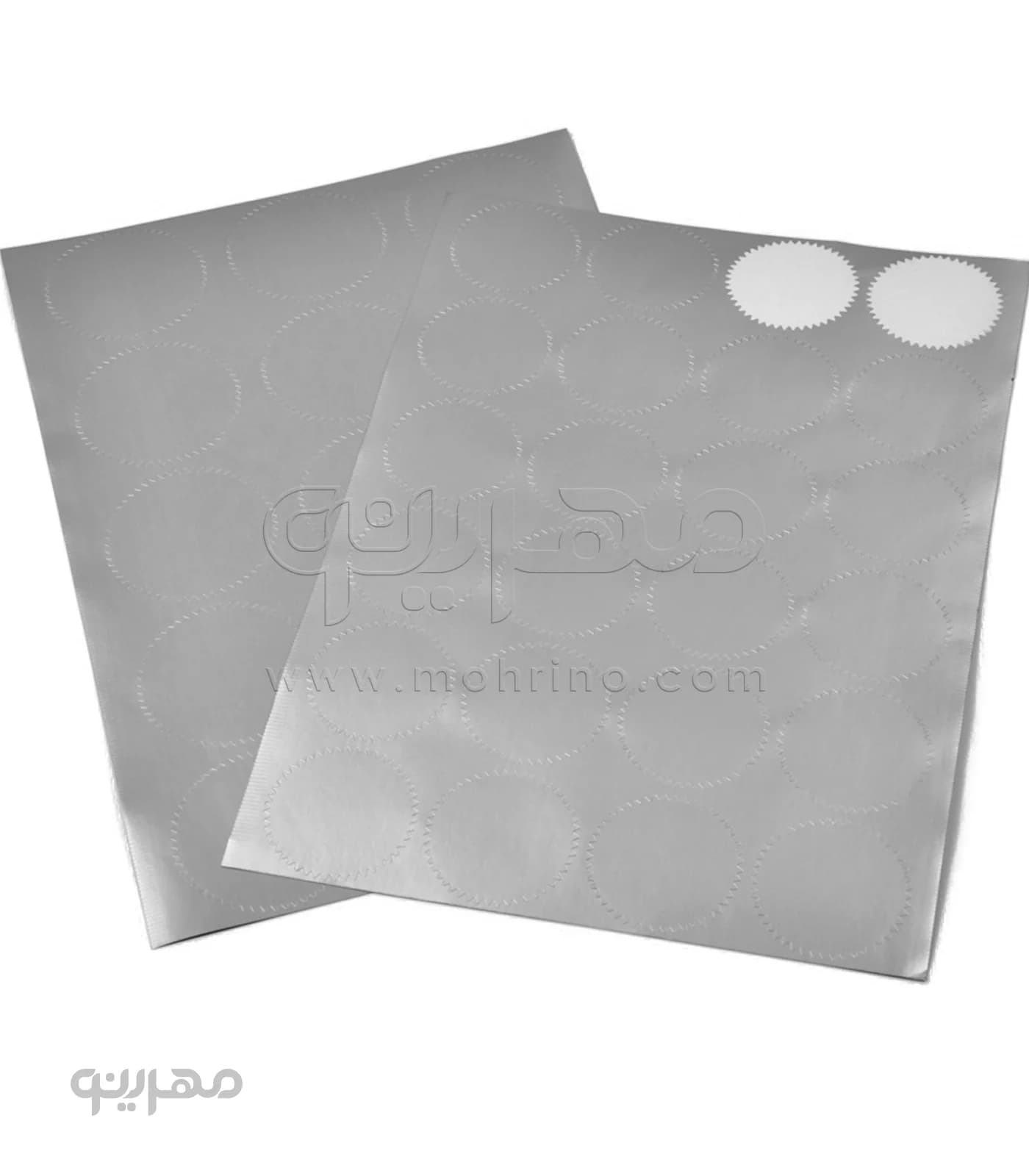 برچسب نقره‌ای مهر برجسته سایز 40 میلی متر ورق 24 عددی شاینی Shiny CS-2-41 — تصویر ۲