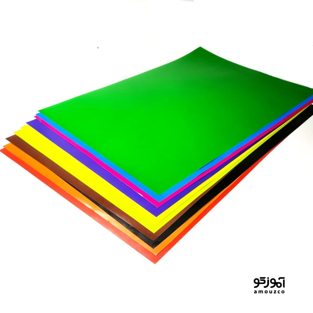 کاغذ رنگی یک رو رنگی 10 رنگ (10 برگ)