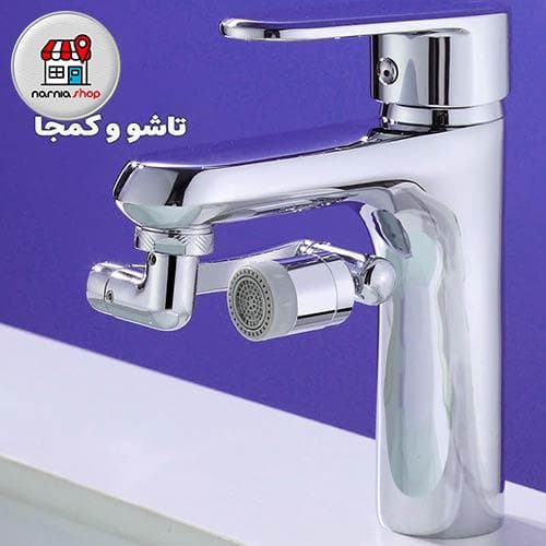 سر شیر آب ظرفشویی استیل مدل تلسکوپی ۳۶۰ درجه — تصویر ۵