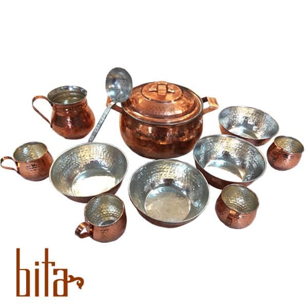 سرویس غذاخوری مسی ۱۱ تکه