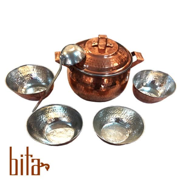 سرویس غذاخوری مسی شش تکه