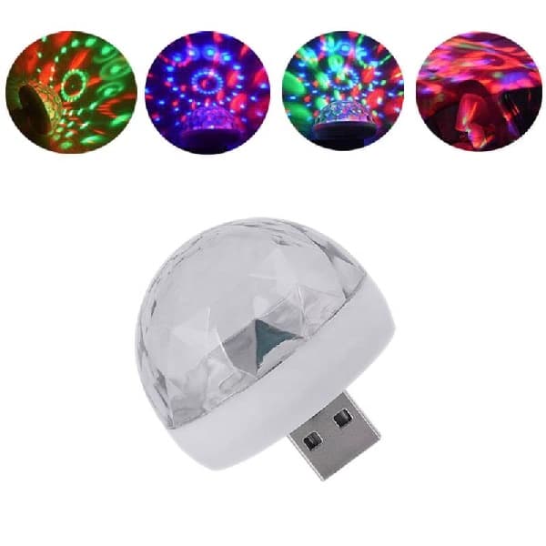 چراغ USB هفت رنگ قارچی اکو لیزر دار LED Small Magic Ball — تصویر ۴