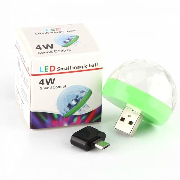 چراغ USB هفت رنگ قارچی اکو لیزر دار LED Small Magic Ball — تصویر ۲