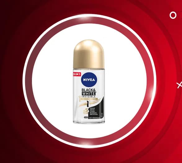 نیوآ دئودورانت زن رول بلک اند وایت اینویزیبل سیلکی اسموت 50ml — تصویر ۳