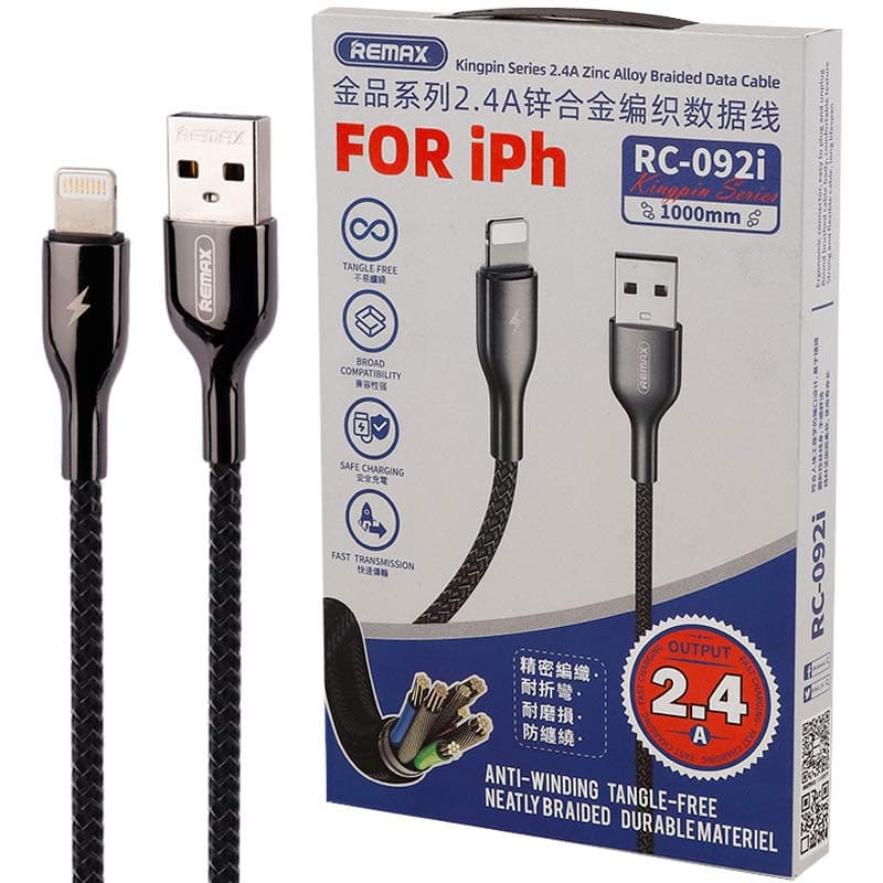 کابل شارژ ریمکس مدل Remax RC-092i لایتنینگ — تصویر ۴