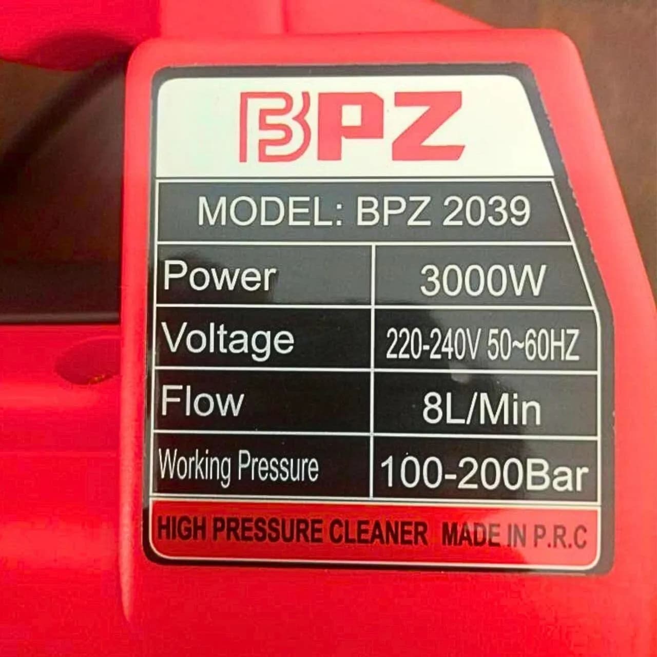 کارواش دینامی طرح جدید بی پی زد مدل 2039BPZ — تصویر ۲