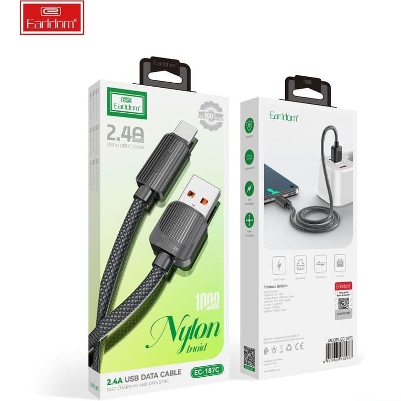 کابل شارژ ارلدام مدل Earldom EC-187C تایپ سی — تصویر ۳