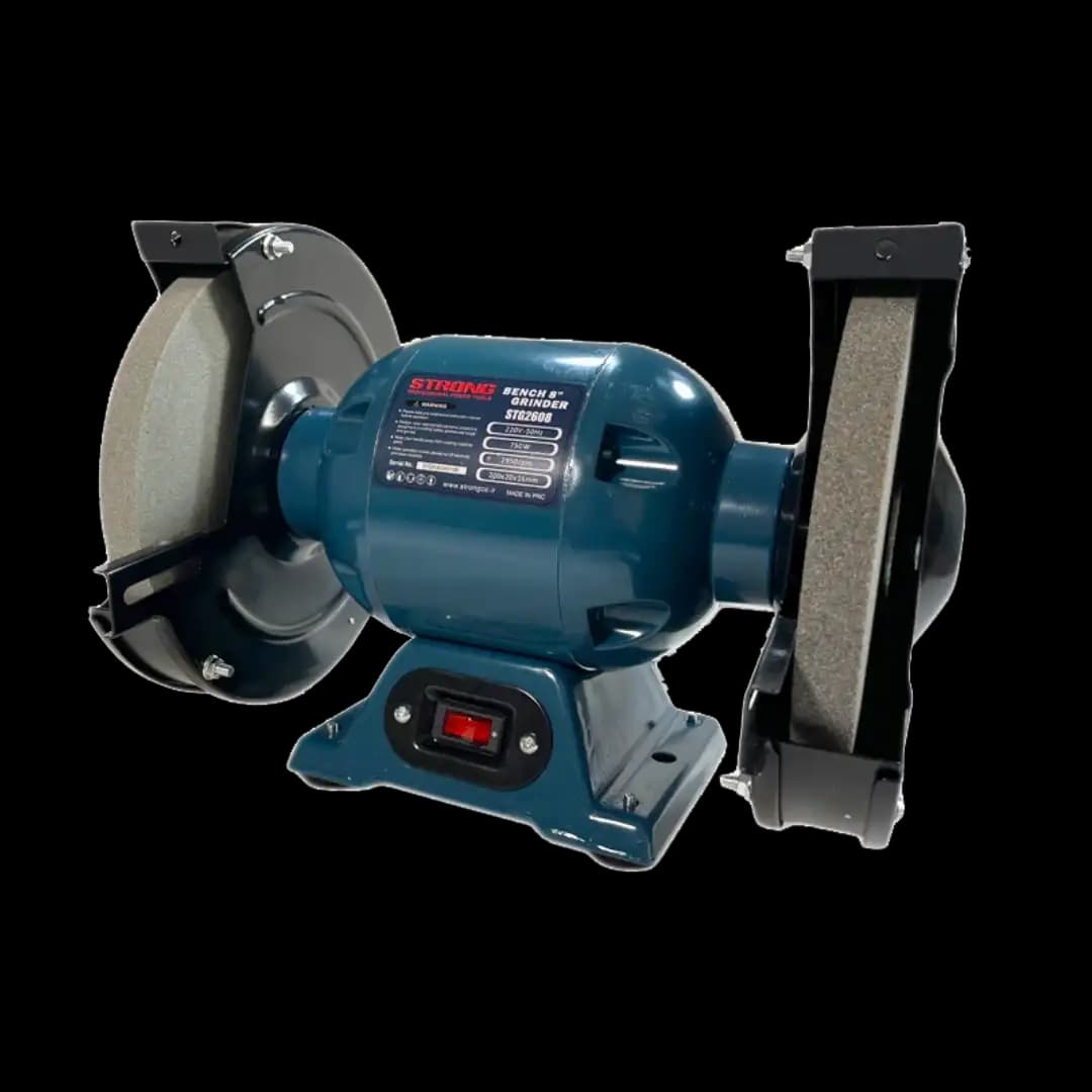 سنگ سنباده رومیزی 200 میلیمتر 750 وات استرانگ مدل STG2608 — تصویر ۲