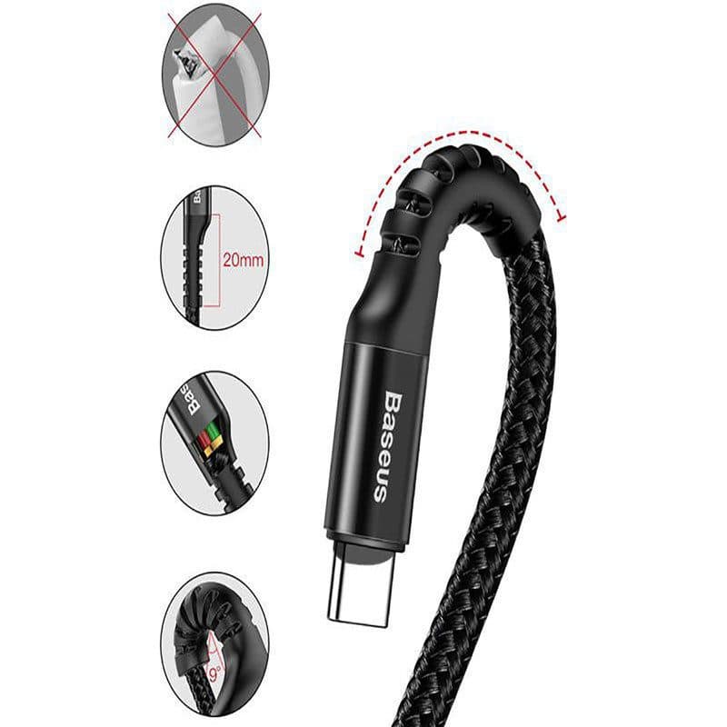 کابل شارژ فنری USB به Type-C باسئوس (Baseus) مدل CATُSR-01 طول 1 متر — تصویر ۳