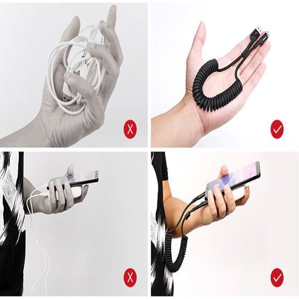 کابل شارژ فنری USB به Type-C باسئوس (Baseus) مدل CATُSR-01 طول 1 متر — تصویر ۵