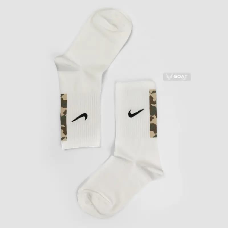 جوراب ساق بلند اسپرت سفید طرح دار nike — تصویر ۲