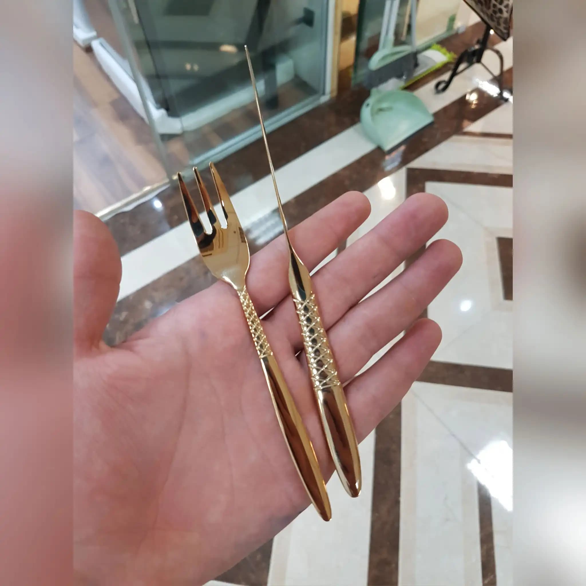 کارد و چنگال میوه خوری 12 پارچه اس جی مدل 317mw — تصویر ۲