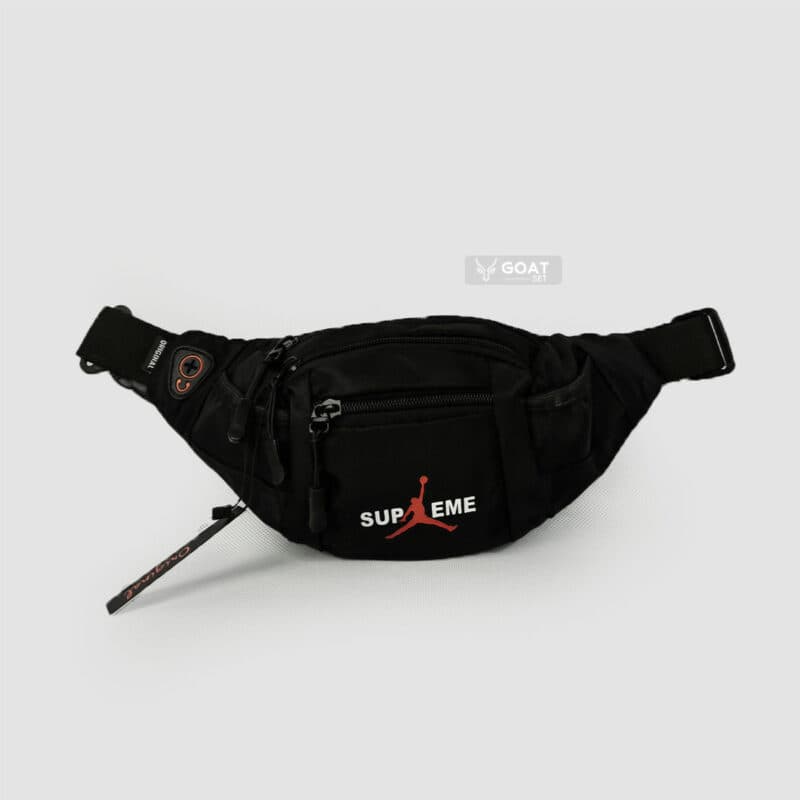 کیف کمری اسپرت پسرانه مشکی supreme | کراس بادی
