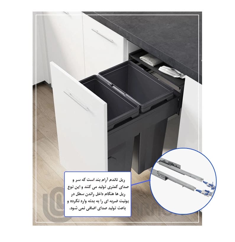 سطل زباله دوقلو ملونی مدل 9020 (سری Max Bin) — تصویر ۴