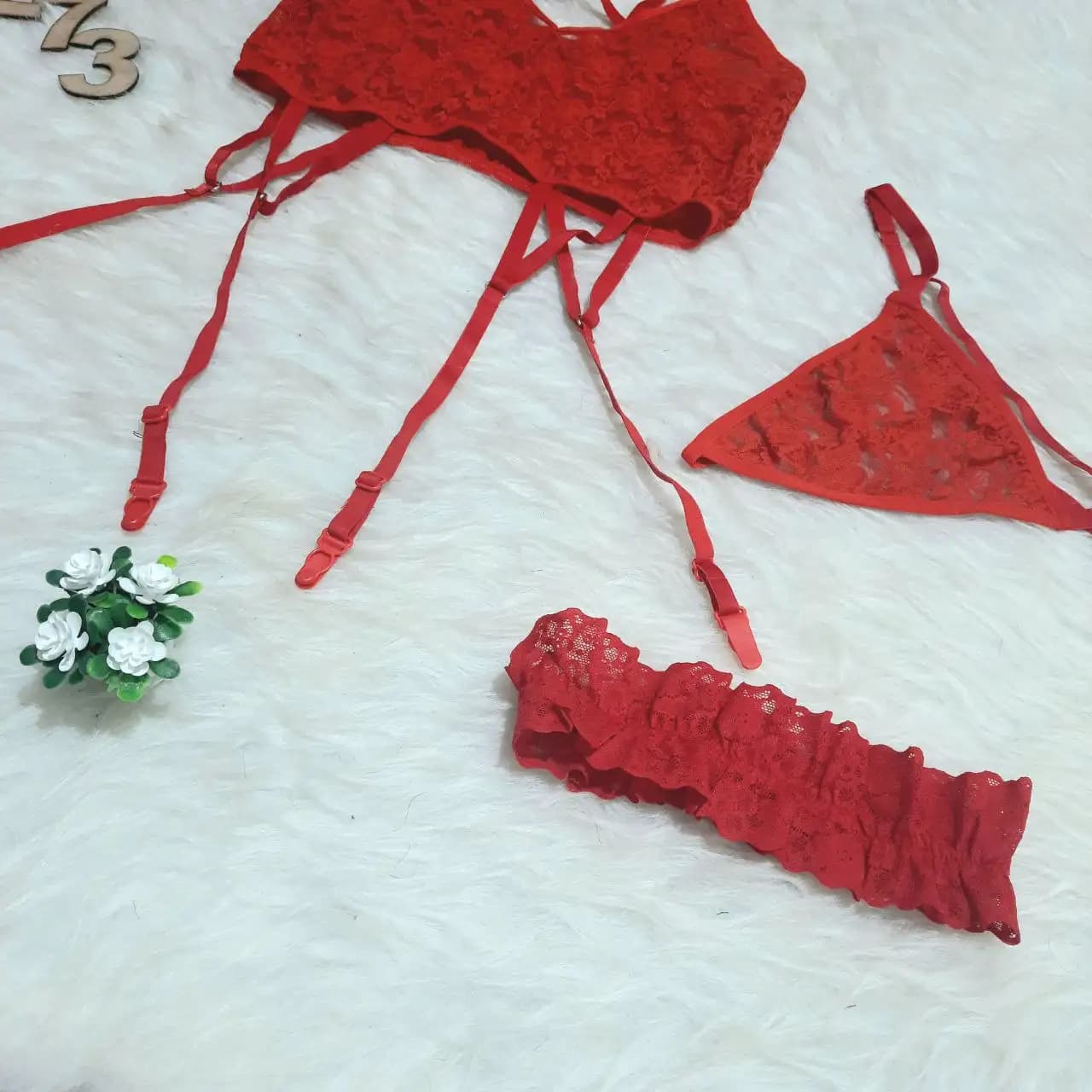 لباس خواب یا ست فانتزی بند جوراب‌دار Desire کد 273 — تصویر ۶