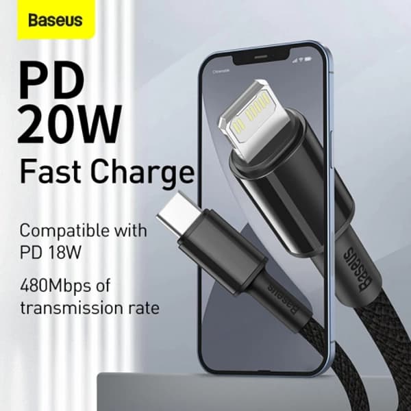 کابل شارژ باسئوس مدل High Density 20W 2m — تصویر ۴