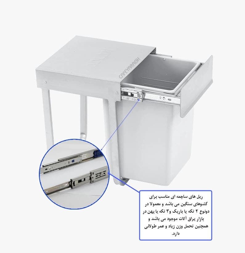 سطل زباله آدلان تک مخزنه مدل 810 — تصویر ۵