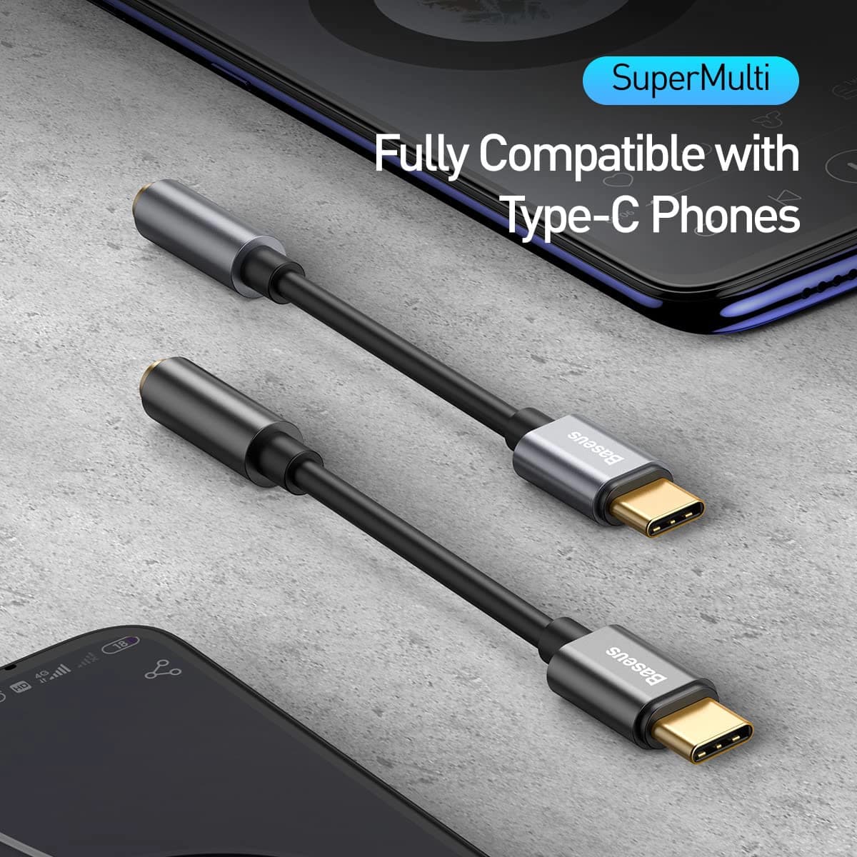مبدل USB-C به جک 3.5 میلیمتری AUX باسئوس — تصویر ۳