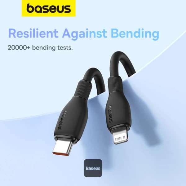 کابل شارژ باسئوس مدل Pudding Type-C to Lightening Cluster Black — تصویر ۵