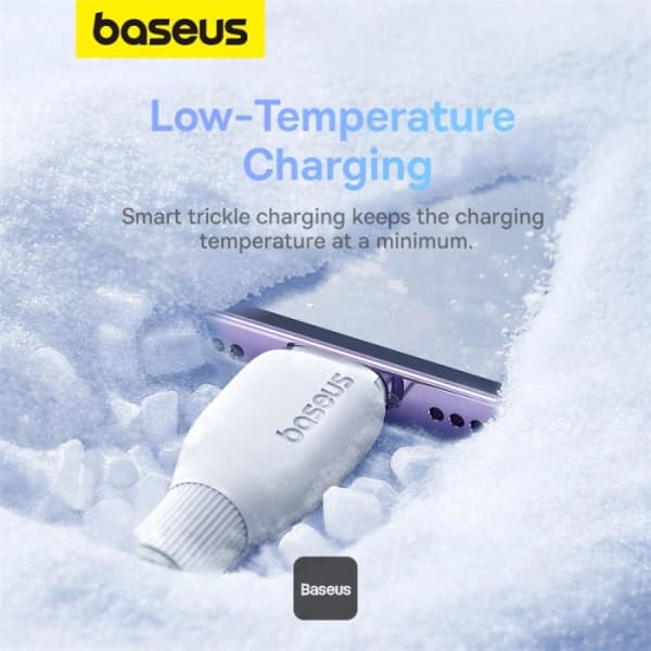 کابل شارژ باسئوس مدل Pudding Type-C to Lightening Stellar White — تصویر ۴